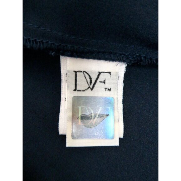 NEW! Diane Von Furstenberg Fleurette Silk Chiffon Dress Ocelot Floral Blue SZ 4 - Picture 9 of 10